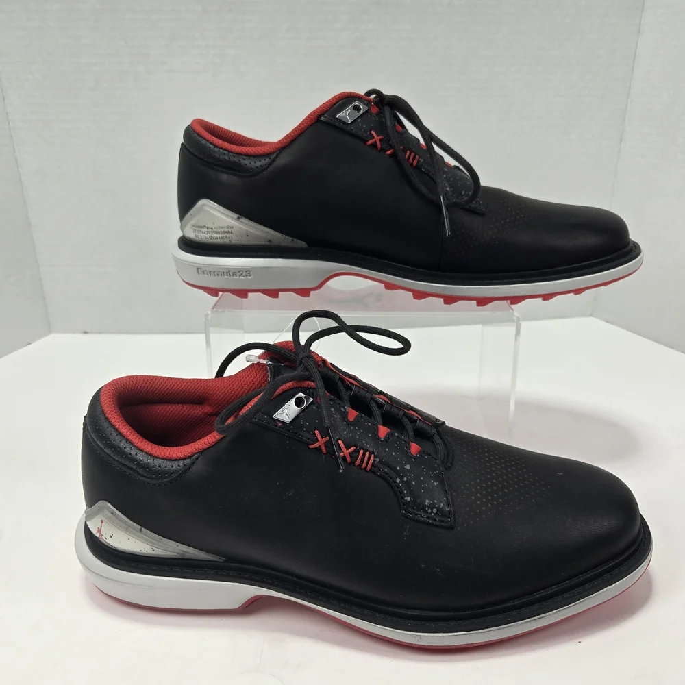 NIKE Jordan ADG 5 Black Red Golf Oxfords Shoes Size Men's 7.5 Women's 9.5